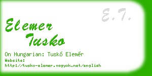 elemer tusko business card
